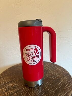 Exclusive Disney Red Travel Mug with Gray Lid and Base.  Maybe used once.